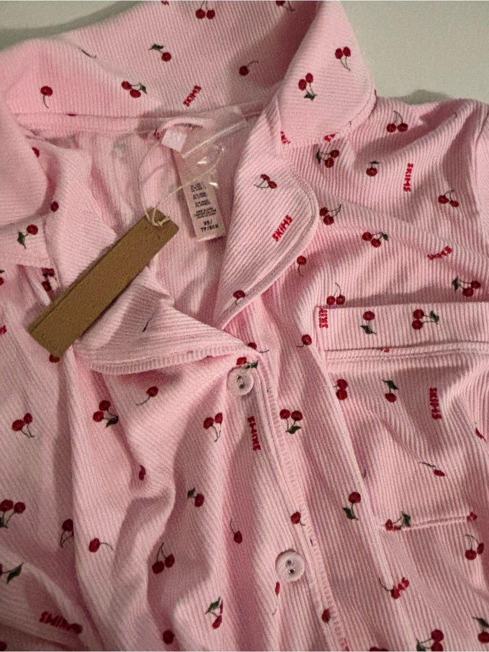SKIMS Cherry-Print Long-Sleeve Pajama Set *rare cherry blossom* - Picture 3 of 5